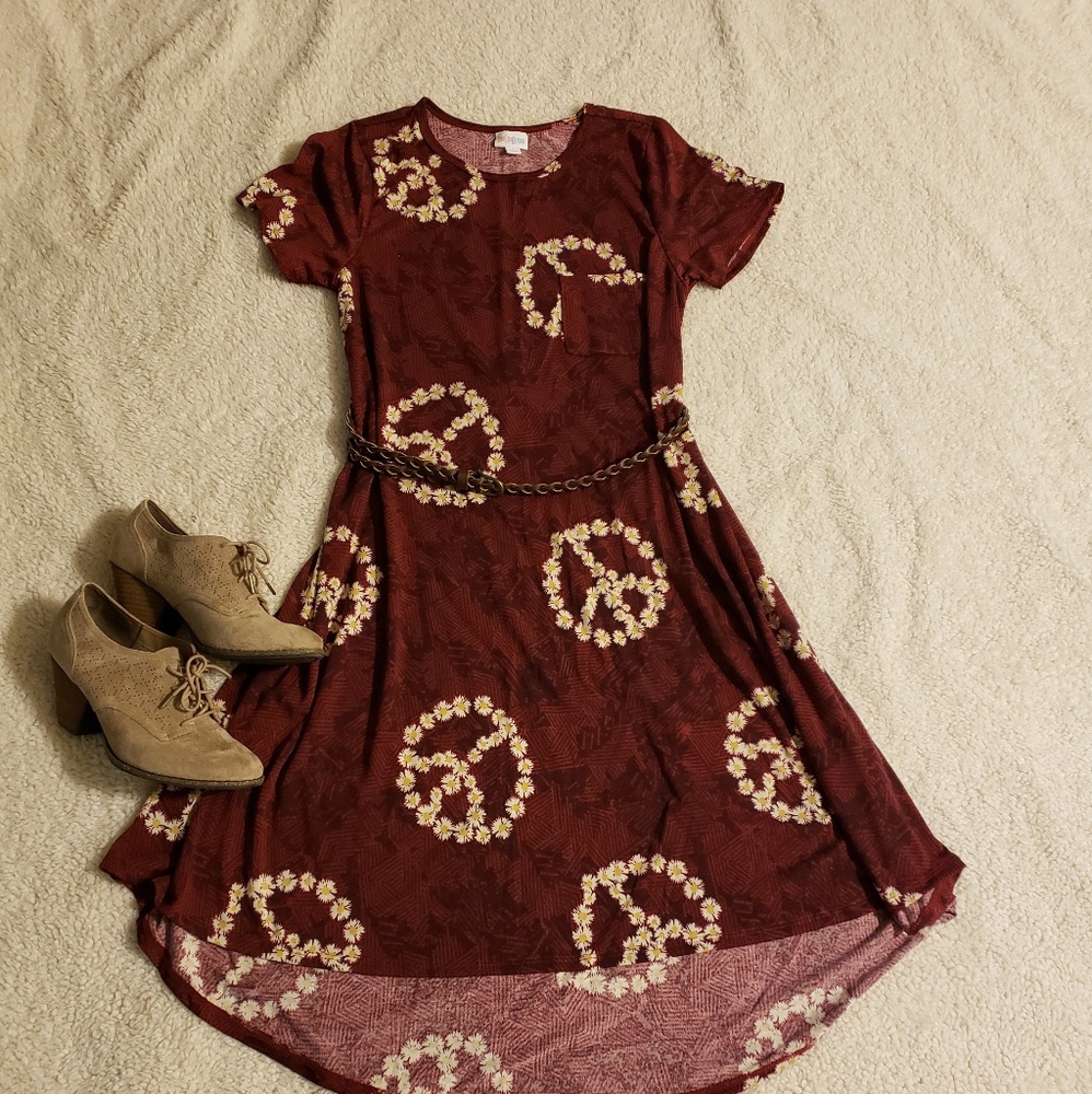 Lularoe Peace Sign Carly UNICORN